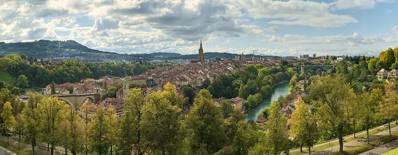 Panorama de la ville de Berne depuis le Rosengarten